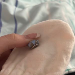 blue triangle pandora charm